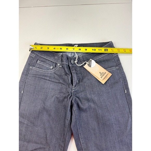 Prana Denim Pants Womens White Stitch 2 Detail NWT Dark Wash Casual Trousers - Picture 8 of 8